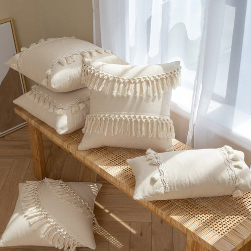Housse de coussin bohème à franges BEDEN